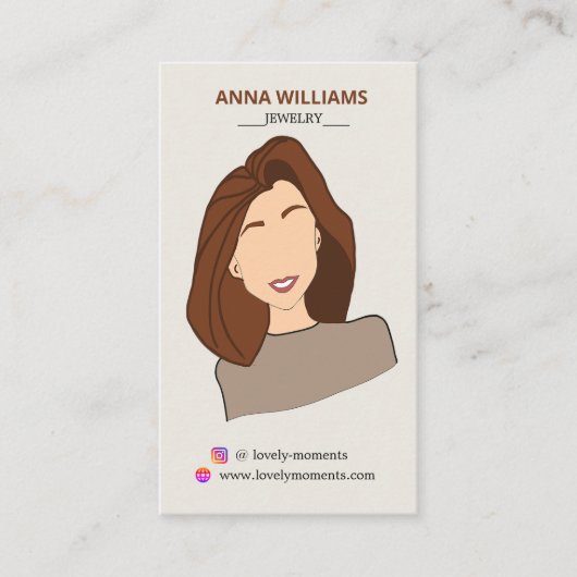 De Visite Carte d'affichage pour fille (Devant)