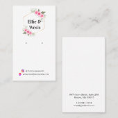 De Visite Carte d'affichage pour les bijoux en fleurs roses (Devant / Derrière)