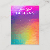 De Visite Carte d'affichage Rainbow Faux Holo (Devant)