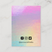 De Visite Carte d'affichage Rainbow Faux Holo (Dos)
