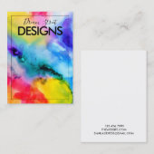 De Visite Carte d'affichage Rainbow Watercolor (Devant / Derrière)