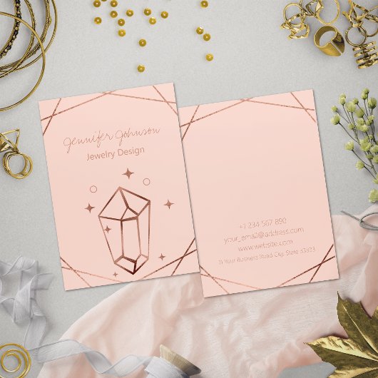 De Visite Carte d'affichage rose Gold Foil