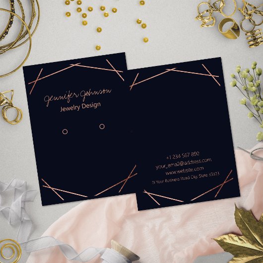 De Visite Carte d'affichage rose Gold Foil