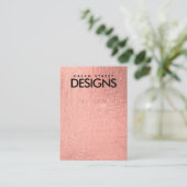 De Visite Carte d'affichage rose Gold Metallic (Debout devant)
