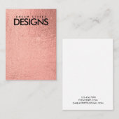 De Visite Carte d'affichage rose Gold Metallic (Devant / Derrière)