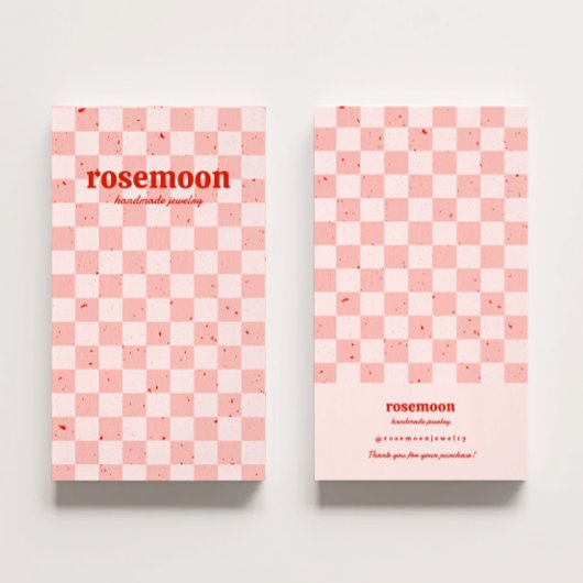 De Visite Carte d'affichage rouge rouge rose