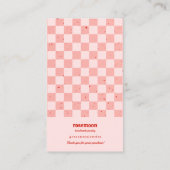 De Visite Carte d'affichage rouge rouge rose (Dos)