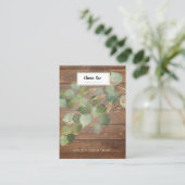 De Visite Carte d'affichage Rustic Greenery Gold Leaf (Debout devant)