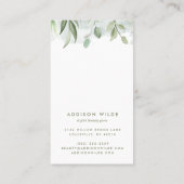 De Visite Carte d'affichage Rustique Watercolor Greenery (Dos)