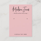De Visite Carte d'affichage Simple Calligraphie Blush Pink (Devant)
