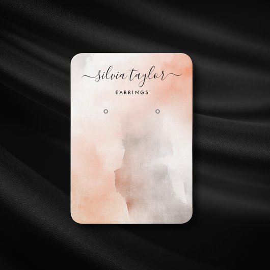 De Visite Carte d'affichage simple calligraphie blush rose o