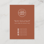 De Visite Carte d'affichage simple Calligraphie en terre cui (Dos)