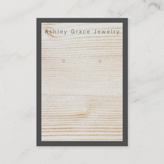 De Visite Carte d'affichage simple en bois Brown foncé (Devant)