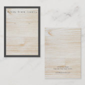 De Visite Carte d'affichage simple en bois Brown foncé (Devant / Derrière)