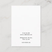 De Visite Carte d'affichage simple et élégante Noir blanc (Dos)