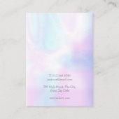 De Visite Carte d'affichage simple et moderne Iridescente (Dos)