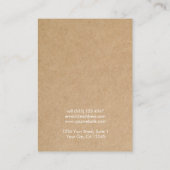 De Visite Carte d'affichage simple Kraft Papier Collier Brac (Dos)