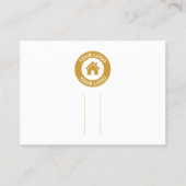 De Visite Carte d'affichage simple Logo Clip à cheveux blanc (Devant)