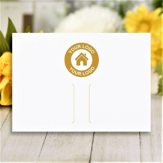 De Visite Carte d'affichage simple Logo Clip à cheveux blanc