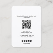 De Visite Carte d'affichage simple logo QR code collier (Dos)