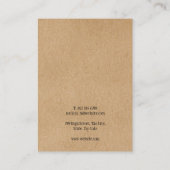 De Visite Carte d'affichage simple, moderne et rustique (Dos)