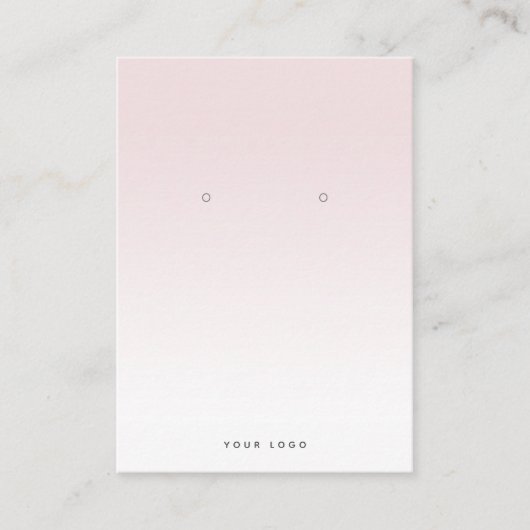 De Visite Carte d'affichage simple rose blanc dégradé (Devant)