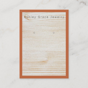 De Visite Carte d'affichage simple Terra Cotta en bois Brown