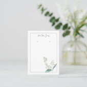 De Visite Carte d'affichage simple Watercolor Greenery (Debout devant)