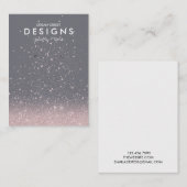 De Visite Carte d'affichage tendance Parties scintillant ros (Devant / Derrière)