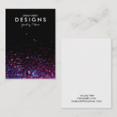 De Visite Carte d'affichage tendance Parties scintillant ros (Devant / Derrière)