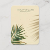 De Visite Carte d'affichage Tropical Palm Shadow Jewelry (Devant)