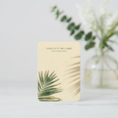 De Visite Carte d'affichage Tropical Palm Shadow Jewelry (Debout devant)