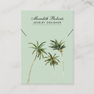 De Visite Carte d'affichage Tropical Palm Trees Bijoux Colli