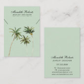 De Visite Carte d'affichage Tropical Palm Trees Bijoux Colli (Devant / Derrière)