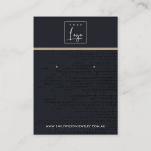 DE VISITE CARTE D'AFFICHAGE URBAIN NOIR KRAFT DOTS STUD EARR