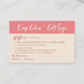 De Visite Carte d'aidant au calme (Dos)