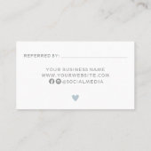 De Visite Carte d'ami moderne bleu et blanc (Dos)