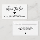 De Visite Carte d'ami moderne en noir et blanc (Devant / Derrière)