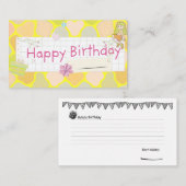 De Visite Carte d'anniversaire joyeuse (Devant / Derrière)