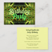 De Visite Carte d'anniversaire mini carte d'invitation (Devant / Derrière)
