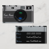 De Visite Carte d'appareil-photo (Devant / Derrière)