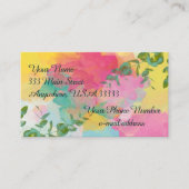 De Visite Carte d'appel Aquarelle et Vignes (Devant)