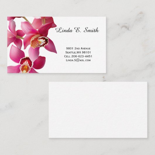 De Visite Carte d'appel classique (Devant / Derrière)