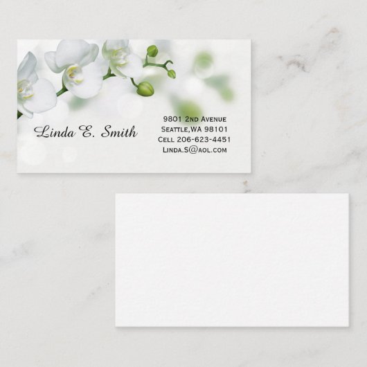 De Visite Carte d'appel classique (Devant / Derrière)