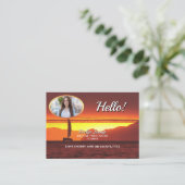 De Visite Carte d'appel Code QR San Francisco Sunset 1124 (Debout devant)