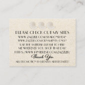 De Visite Carte d'appel coquille élégante / Contacts / Affai (Dos)