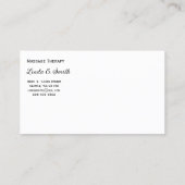 De Visite Carte d'appel d'affaires (Dos)