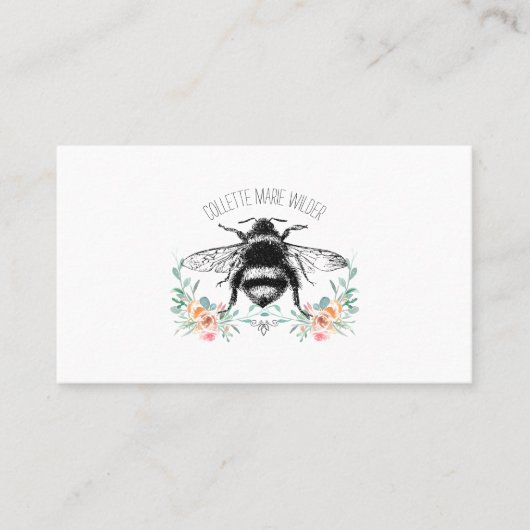 De Visite Carte d'appel Floral Abee (Devant)