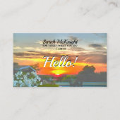 De Visite Carte d'appel Hello 2295 sur le toit Sunset (Devant)