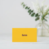 De Visite Carte d'appel jaune (Debout devant)